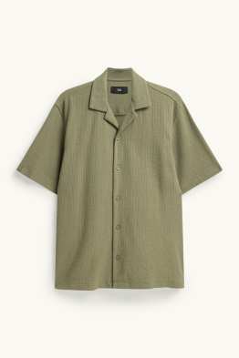 Košile - regular fit - klopový límec - strukturovaná