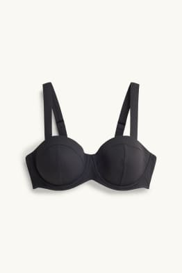 Reggiseno bikini - a balconcino - imbottito - LYCRA® - tessuto tramato