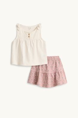 Blümchen - Baby-Outfit - 2 teilig