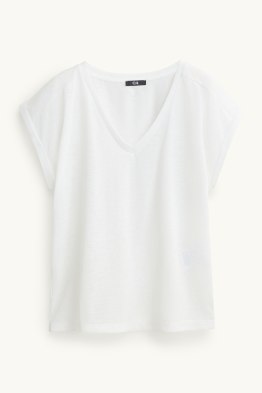 Camiseta con escote en pico - relaxed fit