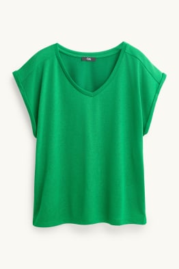 T-shirt met V-hals - relaxed fit