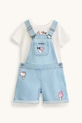 Hello Kitty y amigos - conjunto - camiseta de manga corta y peto vaquero