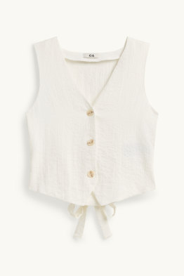 Bluză fără mâneci crop