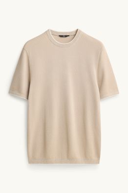 Dzianinowy T-shirt - regular fit