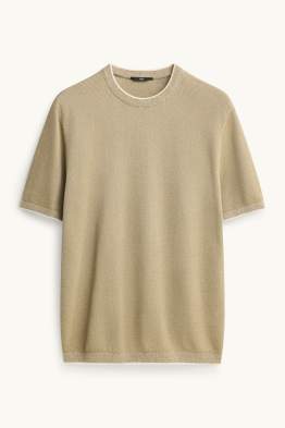 Dzianinowy T-shirt - regular fit