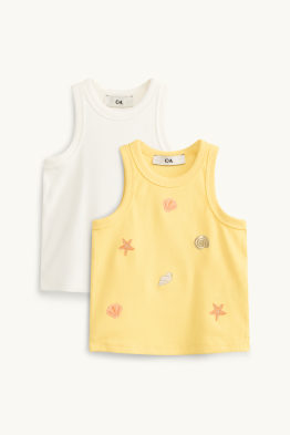 Multipack 2er - Muschel - Top - gerippt