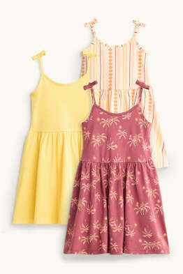 Lot de 3 - palmier et flamant rose - Robe