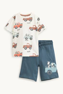 Zebra en auto - set - T-shirt en short