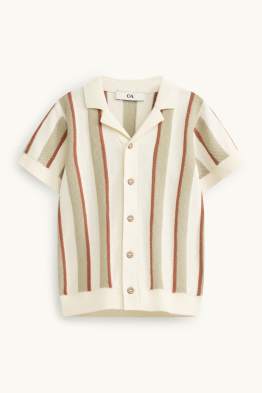 Strick-Hemd - gestreift