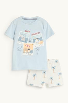Dieren en palmbomen - babyoutfit - 2-delig