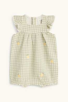 Zitrone - Baby-Jumpsuit - kariert