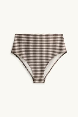 Bikini-Hose - High Waist - gemustert