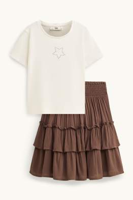 Stern - Set - Kurzarmshirt und Rock