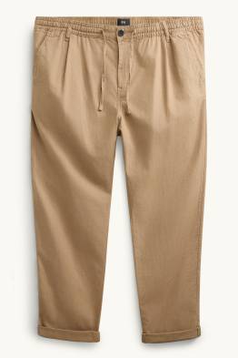 Chino - Tapered Fit - Leinen-Mix