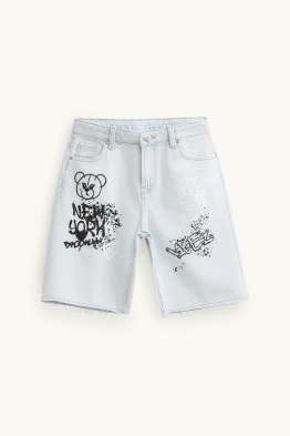 Graffiti - shorts di jeans