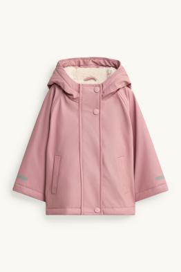 Rain jacket with hood - lined - waterproof