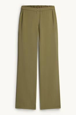 Pantalon en toile - high waist - wide leg