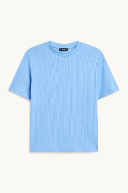 T-Shirt - Regular Fit - gerippt