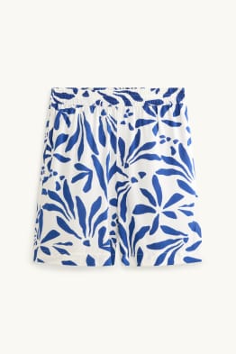 Short - high waist - met patroon