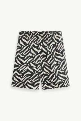 Shorts - High Waist - gemustert