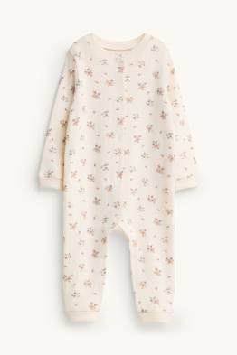 Bloemetje - babypyjama - met structuur