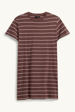 Vestido estilo camiseta - de rayas