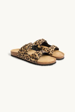 Sandales - synthétique - imprimé léopard