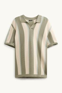 Polo de punt - regular fit - de ratlles - texturat