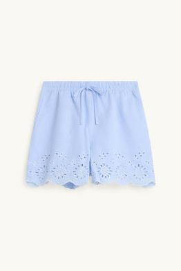 Short - high waist - Broderie Anglaise