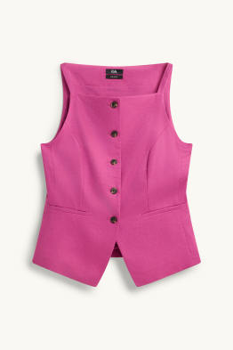 Business-gilet - getailleerd - linnenmix