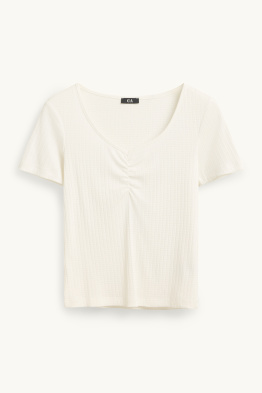 Tricou cu decolteu în V - reiat