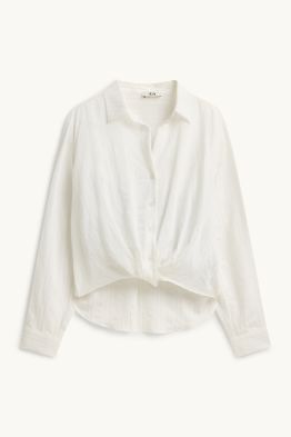 Blouse met knoop in de stof