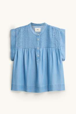 Blouse - denim look