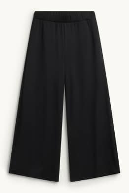 Pantaloni taglio corto - vita alta - gamba larga