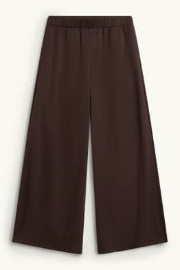 Pantalón crop de tela - high waist - wide leg