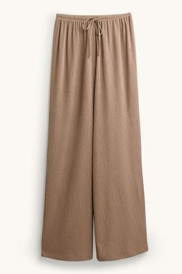 Pantalón de tela - mid waist - palazzo