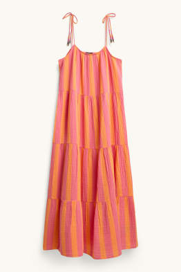 Robe en mousseline - à rayures