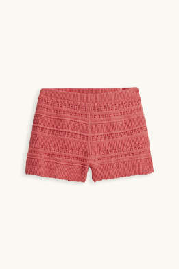 Gehaakte short - high waist