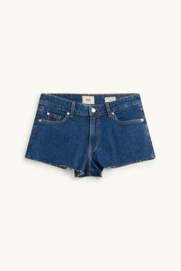 Denim shorts - mid-rise waist