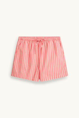 Shorts - mid-rise waist - striped