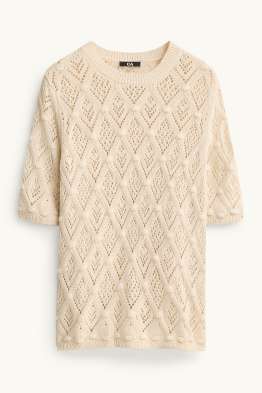 Strickpullover - kurzarm