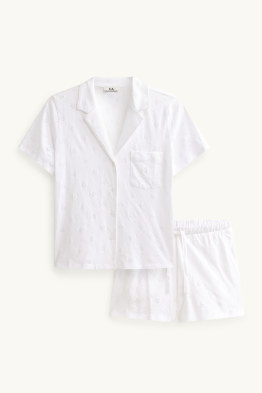 Pyjashort - broderie anglaise
