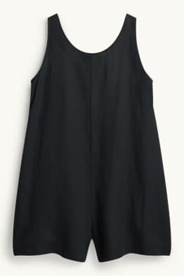 Jumpsuit - Leinen-Mix