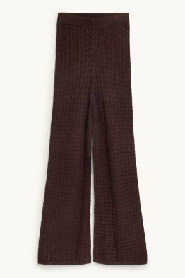 Beach trousers - mid-rise waist - palazzo
