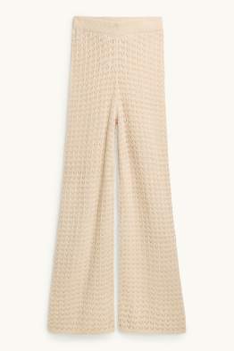 Beach trousers - mid-rise waist - palazzo