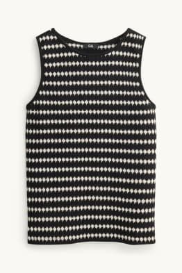 Strick-Top - gestreift