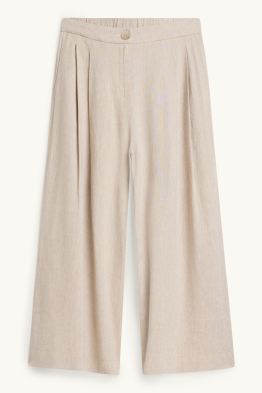Pantalon - mid waist - wide leg