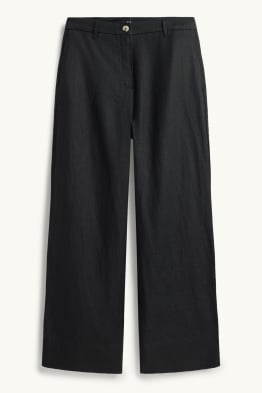 Leinenhose - High Waist - Wide Leg