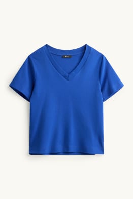 T-Shirt mit V-Ausschnitt - Regular Fit