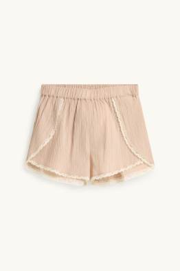 Shorts - mid-rise waist